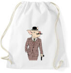 printfashion British style Pig - Sportzsák, Tornazsák - Fehér (1247441)