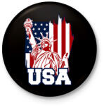 printfashion usa liberty - Kitűző, hűtőmágnes - Fekete (16160888)
