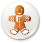 printfashion Mézeskalács figura - Kitűző, hűtőmágnes - Fehér (11222098)