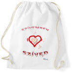 printfashion Szivben sziv - Sportzsák, Tornazsák - Fehér (495874)