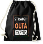 printfashion egyenesen zseni - Sportzsák, Tornazsák - Fekete (1671015)