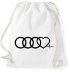 printfashion AUDI Love - Sportzsák, Tornazsák - Fehér (380613)