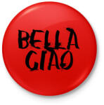 printfashion Bella ciao graffiti fekete - Kitűző, hűtőmágnes - Piros (4311004)