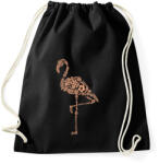 printfashion Flamingó virágokból - Sportzsák, Tornazsák - Fekete (9433663)