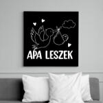 printfashion Apa leszek - Vászonkép - Fekete (6658584)