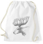 printfashion Deer drawing - Sportzsák, Tornazsák - Fehér (1751515)