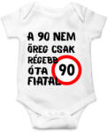 printfashion 90 éves fekete - Baba Body - Fehér (16136440)