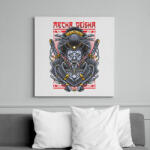 printfashion Mecha Geisha - Vászonkép - Fehér (16750599)