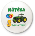 printfashion Traktoros szülinap - Kitűző, hűtőmágnes - Fehér (3078055)