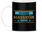 printfashion Bízz bennem - masszőr - Bögre - Fekete (12611042)