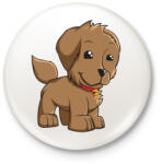 printfashion Puppy - Kitűző, hűtőmágnes - Fehér (3077286)