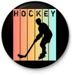 printfashion Hockey - Kitűző, hűtőmágnes - Fekete (4228442)