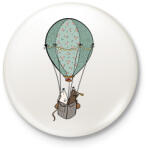 printfashion Hőlégballon - Kitűző, hűtőmágnes - Fehér (14869408)