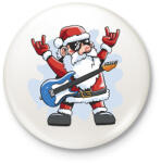 printfashion Rocker Télapó - Kitűző, hűtőmágnes - Fehér (15146713)