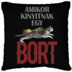 printfashion Amikor kinyitnak egy bort - Párnahuzat, Díszpárnahuzat - Fekete (7075308)