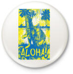printfashion Aloha - Kitűző, hűtőmágnes - Fehér (4087436)