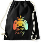 printfashion Gamer king - Sportzsák, Tornazsák - Fekete (3929833)