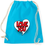 printfashion Szeretlek - Sportzsák, Tornazsák - Surf blue (4255265)