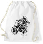 printfashion motocross - Sportzsák, Tornazsák - Fehér (16153755)