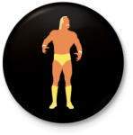 printfashion Hulk Hogan - Kitűző, hűtőmágnes - Fekete (3101315)