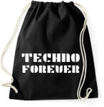 printfashion TECHNO FOREVER - Sportzsák, Tornazsák - Fekete (11508947)