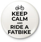 printfashion RIDE A FATBIKE - Kitűző, hűtőmágnes - Fehér (11365593)