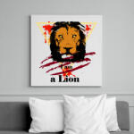 printfashion Lion - Vászonkép - Fehér (15101576)