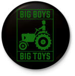 printfashion Big boys big toys - traktoros - Kitűző, hűtőmágnes - Fekete (3095951)