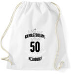 printfashion kamasz-50-black-white - Sportzsák, Tornazsák - Fehér (604773)