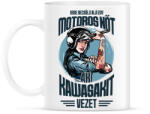 printfashion Sose becsülj alá egy motors nőt - Kawasaki - Bögre - Fehér (4344650)