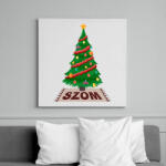 printfashion Karácsonyfa szom - Vászonkép - Fehér (14664125)