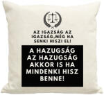 printfashion az igazság - Párnahuzat, Díszpárnahuzat - Lenvászon (1644805)