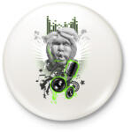 printfashion Music is life - Kitűző, hűtőmágnes - Fehér (3077424)