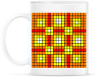 printfashion kockás minta 02 - Bögre - Fehér (10861680)