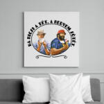 printfashion Ha kicsi a tét - Vászonkép - Fehér (9830395)