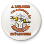 printfashion Villanyszerelő március - Kitűző, hűtőmágnes - Fehér (11408819)