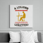 printfashion Informatikus férfi szülinapja január - Vászonkép - Fehér (6638849)