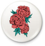printfashion Rózsa - Kitűző, hűtőmágnes - Fehér (11763554)
