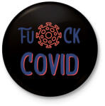 printfashion Fuck Covid - Kitűző, hűtőmágnes - Fekete (10445088)