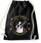 printfashion Boston terrier - Legjobb barát - Sportzsák, Tornazsák - Fekete (7176281)