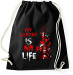 printfashion My guitar is my Life - Sportzsák, Tornazsák - Fekete (16248229)