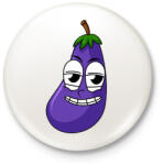 printfashion Padlizsán - Kitűző, hűtőmágnes - Fehér (16156159)