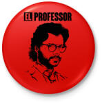 printfashion A nagy pénzrablás - EL PROFESSOR - Kitűző, hűtőmágnes - Piros (5344839)