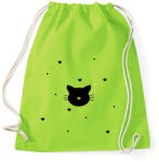 printfashion Cica szívekkel - Sportzsák, Tornazsák - Limezöld (4311132)