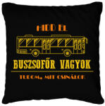 printfashion Buszsofőr vagyok - Párnahuzat, Díszpárnahuzat - Fekete (7467510)