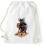 printfashion Dobermann - Sportzsák, Tornazsák - Fehér (1537303)