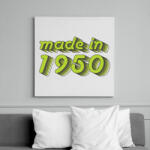 printfashion made-in-1950-green-grey - Vászonkép - Fehér (6622632)