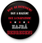 printfashion Debrecen - Kitűző, hűtőmágnes - Fekete (3103689)