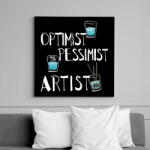 printfashion glass. artist. w - Vászonkép - Fekete (15689488)