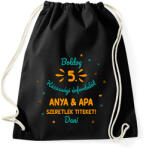 printfashion Boldog évfordulót - névvel - Sportzsák, Tornazsák - Fekete (13526770)